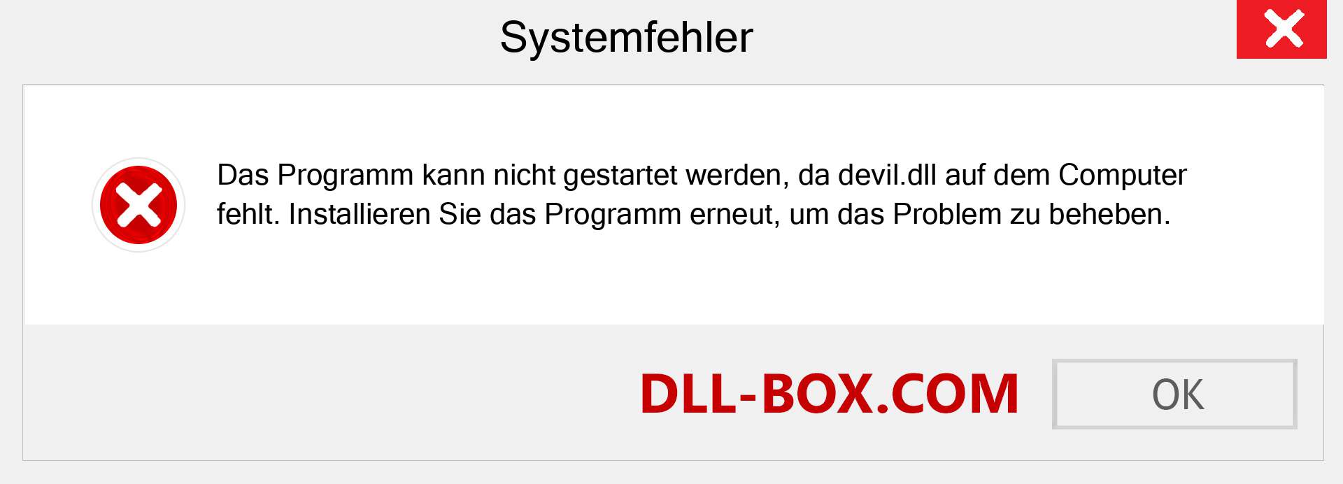 devil.dll-Datei fehlt?. Download für Windows 7, 8, 10 - Fix devil dll Missing Error unter Windows, Fotos, Bildern