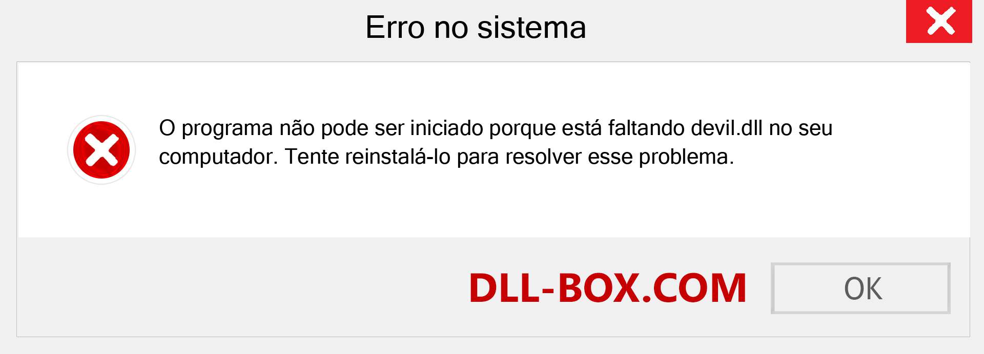 Arquivo devil.dll ausente ?. Download para Windows 7, 8, 10 - Correção de erro ausente devil dll no Windows, fotos, imagens